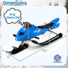 Snow Racer Sled with Brakes and Steering Handle for Kids