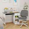 Kids Study Desk with Hutch, Drawer & Shelves