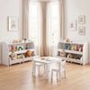 Kids Storage Organizer with Rolling Drawers & Bookshelf