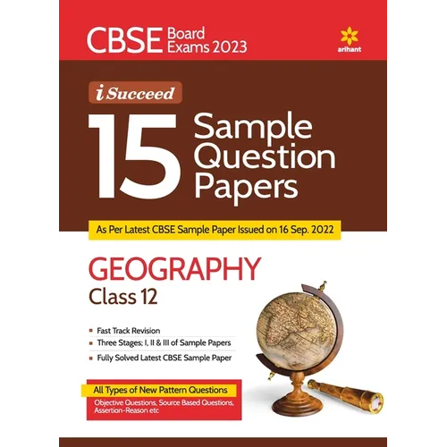CBSE Board Exam 2023 I-Succeed 15 Sample Papers GEOGRAPHY Class 12th - Paperback