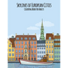 Skylines of European Cities Coloring Book for Adults - Paperback