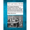 The student's Blackstone: Commentaries on the laws of England: in four books: abridged and adapted to the present state of the law by Robert Malcolm K - Paperback