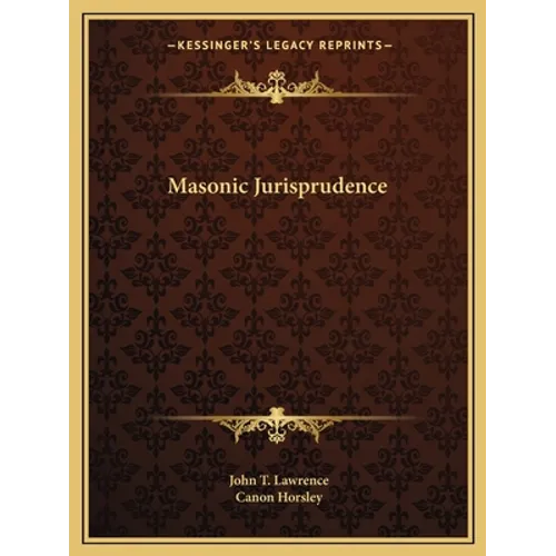 Masonic Jurisprudence - Paperback