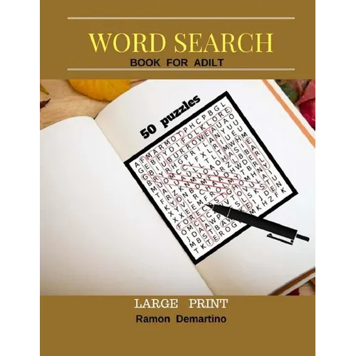 Word Search Books For Adult Large Print: Fun Game 50 Puzzles Find and circle the words and entertainment to stimulate the brain - Paperback