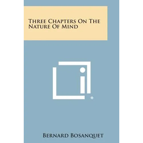 Three Chapters on the Nature of Mind - Paperback