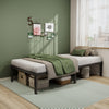 Heavy Duty Metal Bed Frame Platform Mattress Foundation No Box Spring Black