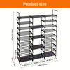 Multi Layers - Shoe Rack Organizer Column Storage Shelf Entryway w/ Hooks