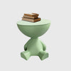 Bear Side Table with Storage – Modern Animal Shaped Nightstand End Table for Bedroom Living Room Patio