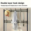 2 in 1 Shoe Rack with Coat Hooks Entryway Organizer 5 Tier Storage Shelf
