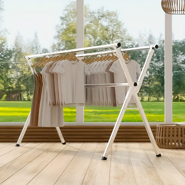 Extendable 48.4"-78.7" Folding Laundry Rack Indoor Outdoor Clothes Dryer