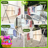 Extendable 48.4"-78.7" Folding Laundry Rack Indoor Outdoor Clothes Dryer