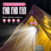 10400mAh 13hrs Rechargeable Automatic Oscillating Camping Fan with LED and Hook