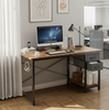 40/47 Inch Computer Desk with Fabric Storage Drawers, Modern Home Office Table