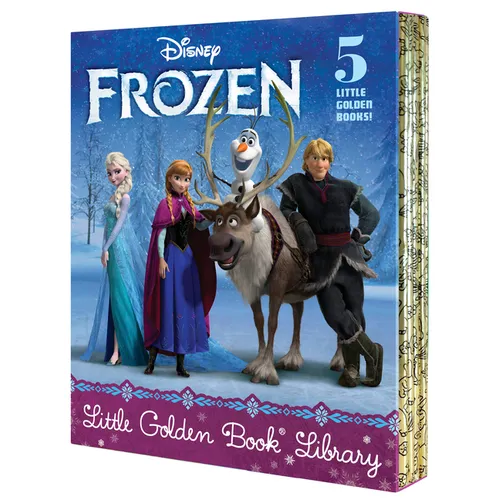 Frozen Little Golden Book Library (Disney Frozen): Frozen; A New Reindeer Friend; Olaf's Perfect Day; The Best Birthday Ever; Olaf Waits for Spring - Hardcover