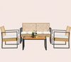 4Pcs Outdoor Patio Furniture Set – Rattan Wicker Sofa - Multiple Styles