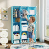 13-Cube Modular Kids Wardrobe with Hanging Rod and Shelves