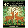 Coloring Books For Adults Volume 2: 40 Stress Relieving And Relaxing Patterns, Adult Coloring Books Series By ColoringCraze - Paperback