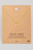 Initial Stone Pendant Necklace