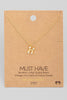 Initial Stone Pendant Necklace