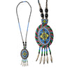 Oval Bead Pendant Boho Long Sweater Necklace NK2505-44 (12PC)