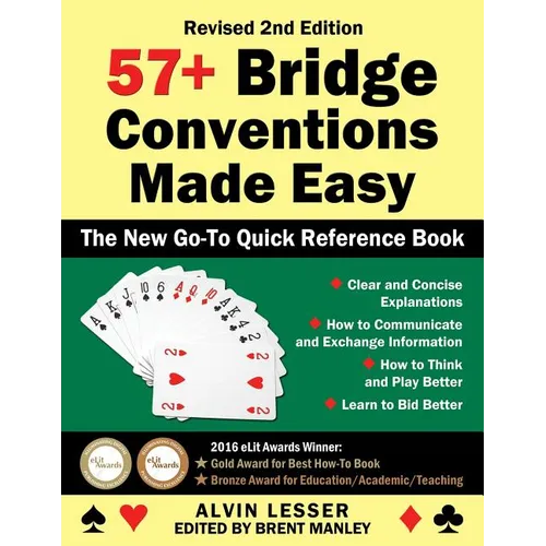 57+ Bridge Conventions Made Easy: The New Go-To Quick Reference Book - Paperback