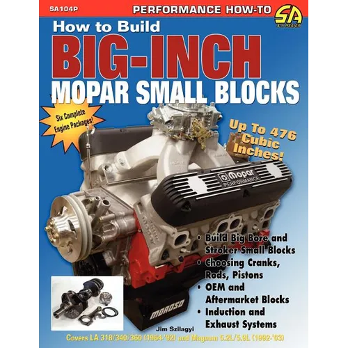 How to Build Big-Inch Mopar Small Blocks - Paperback