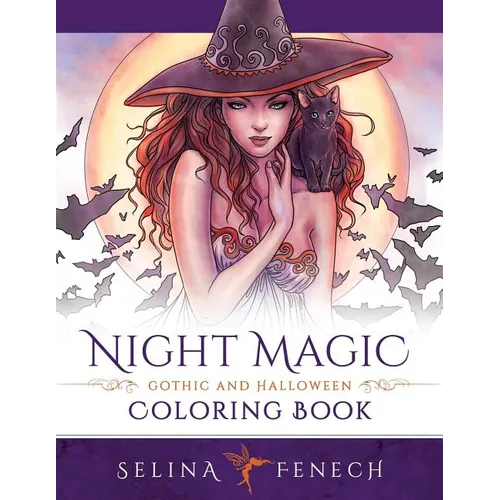 Night Magic - Gothic and Halloween Coloring Book - Paperback