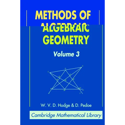 Methods of Algebraic Geometry: Volume 3 - Paperback