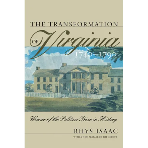 Transformation of Virginia, 1740-1790 - Paperback