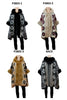 Faux Fur Pattern Hoodie Shawl P3803 (3PC)