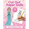 Cut Out Paper Dolls: 56 Gowns and Dresses Coloring Book - Paperback
