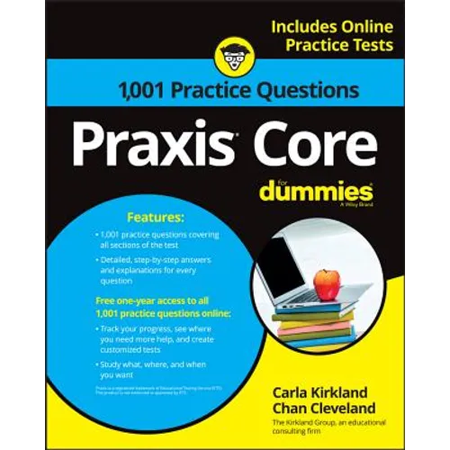 PRAXIS Core: 1,001 Practice Questions for Dummies - Paperback