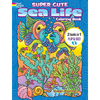 Super Cute Sea Life Coloring Book/Super Cute Sea Life Color by Number: 2 Books in 1/Flip and See! - Paperback