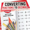 Converting Fractions to Decimals Volume III - Math 5th Grade Children's Fraction Books - Paperback