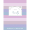 Adult Coloring Journal: Anxiety (Mandala Illustrations, Pastel Stripes) - Paperback