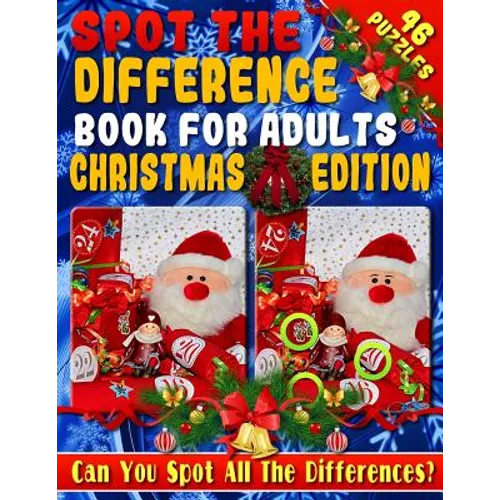 Spot the Difference Book for Adults: Christmas Edition - Fun Christmas Picture Puzzles - Can You Spot all the Festive Differences? - Paperback