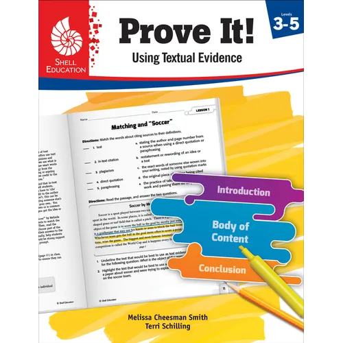 Prove It! Using Textual Evidence, Levels 3-5 - Paperback
