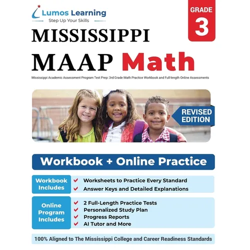 Mississippi Academic Assessment Program Test Prep: 3rd Grade Math Practice Workbook and Full-length Online Assessments: MAAP Study Guide - Paperback