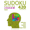 Sudoku Puzzles: 420 Jigsaw Sudoku Puzzles 9x9 (Easy, Medium, Hard, Super Hard), Volume 6 - Paperback
