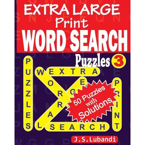 EXTRA LARGE Print WORD SEARCH Puzzles - Paperback
