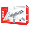 Supersonic 360-Degree HDTV Digital Amplified Motorized Antenna with Remote Control, Supports 2 TV Sets