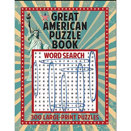 Great American Puzzle Book: 300 Large Print Puzzles - Paperback