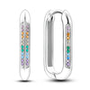 925 Sterling Silver Hoop Earrings with Zircon | Classic U-Shaped Women Jewelry