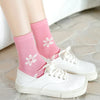 Pretty Pink & White Floral Socks