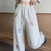 Kawaii Bear Embroidered Drawstring Pants