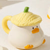 Kawaii Duck Mug With Lid