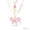 Enchanting Butterfly Rose Necklace