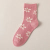 Pretty Pink & White Floral Socks
