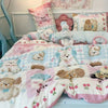 Kawaii Pastel Blue & Pink Bedding Set