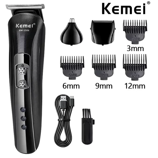 Kemei Electric Rechargeable Nose Professional Shaving Machine KM-1506 3 in 1 Electric Shaver USB Charging Hair trimmer
